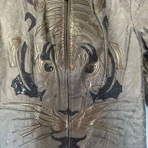 Pamela McCoy All Leather Tiger Jacket